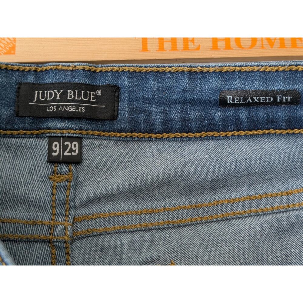 JUDY BLUE Relaxed Fit Distressed Boyfriend Jeans - Size 9/29 - JB8271DK - Picture 5 of 8